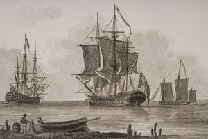 Navi da guerra britanniche, incise da Thomas Milton, 1820